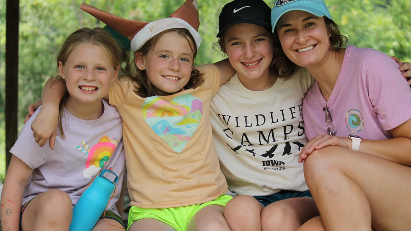 Young campers enjoying the outdoors